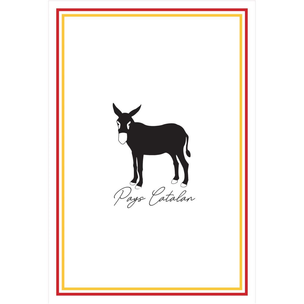Burro Catalan fond blanc