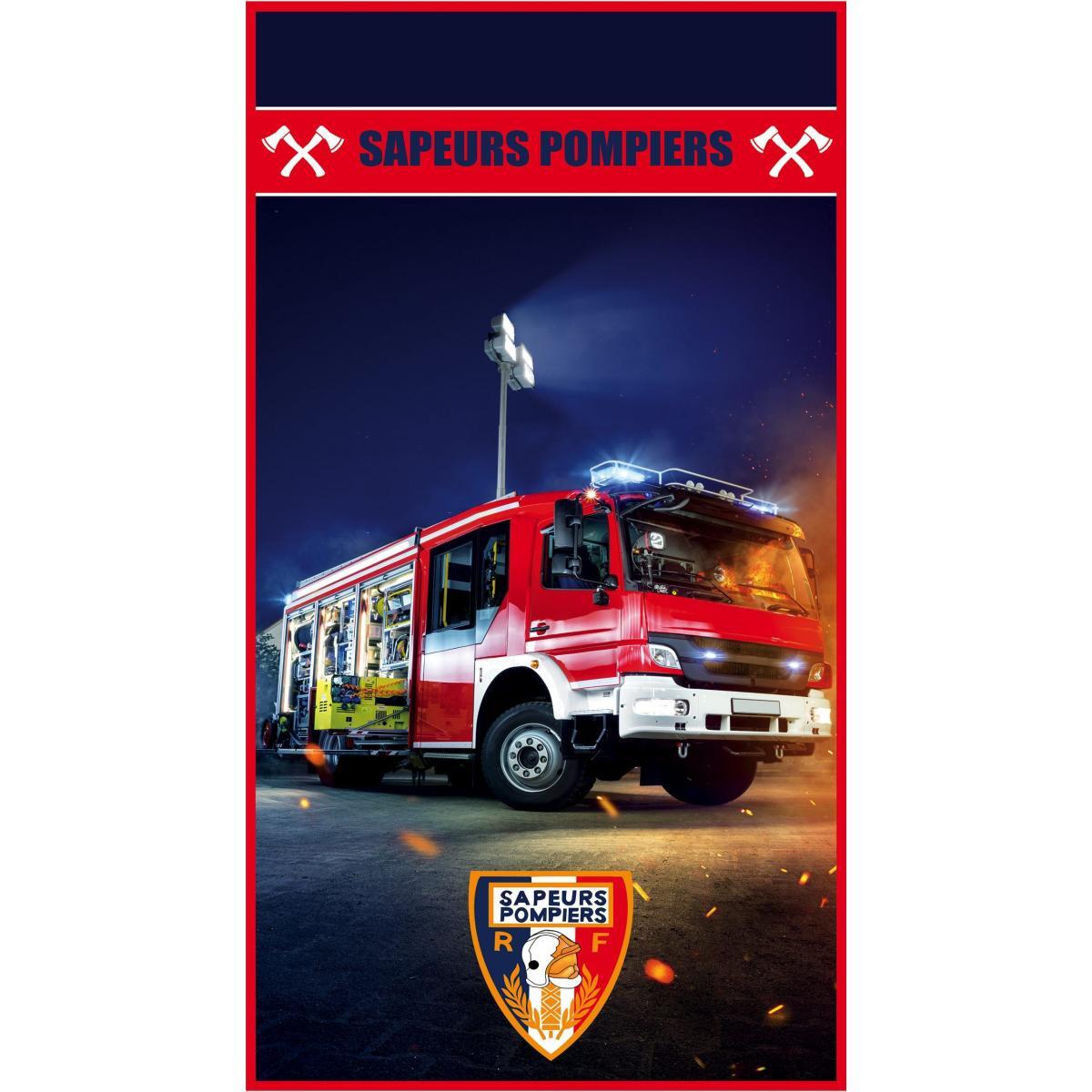 Camion de Pompiers sur serviette de plage