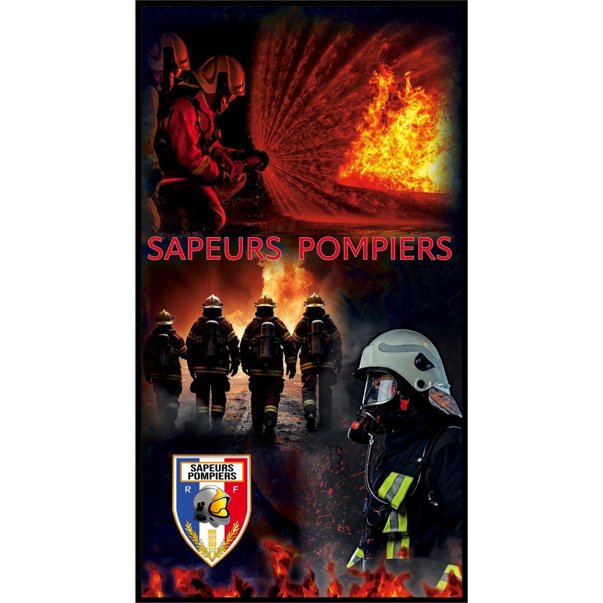 intervention, serviette de plage Pompiers