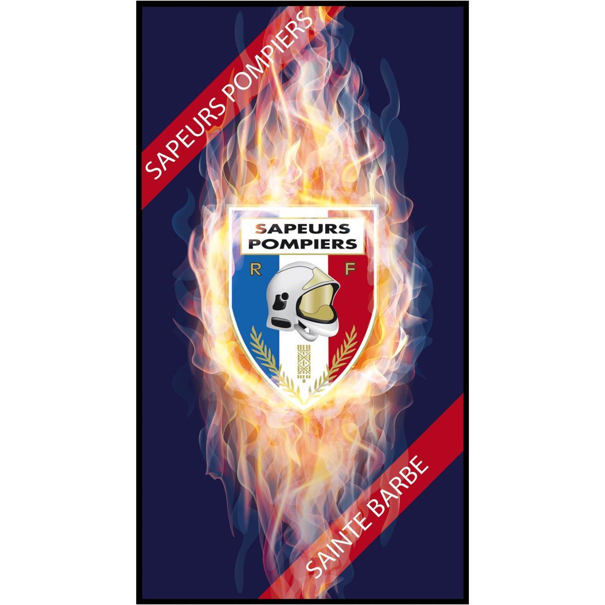 sainte barbe serviette de plage pompiers