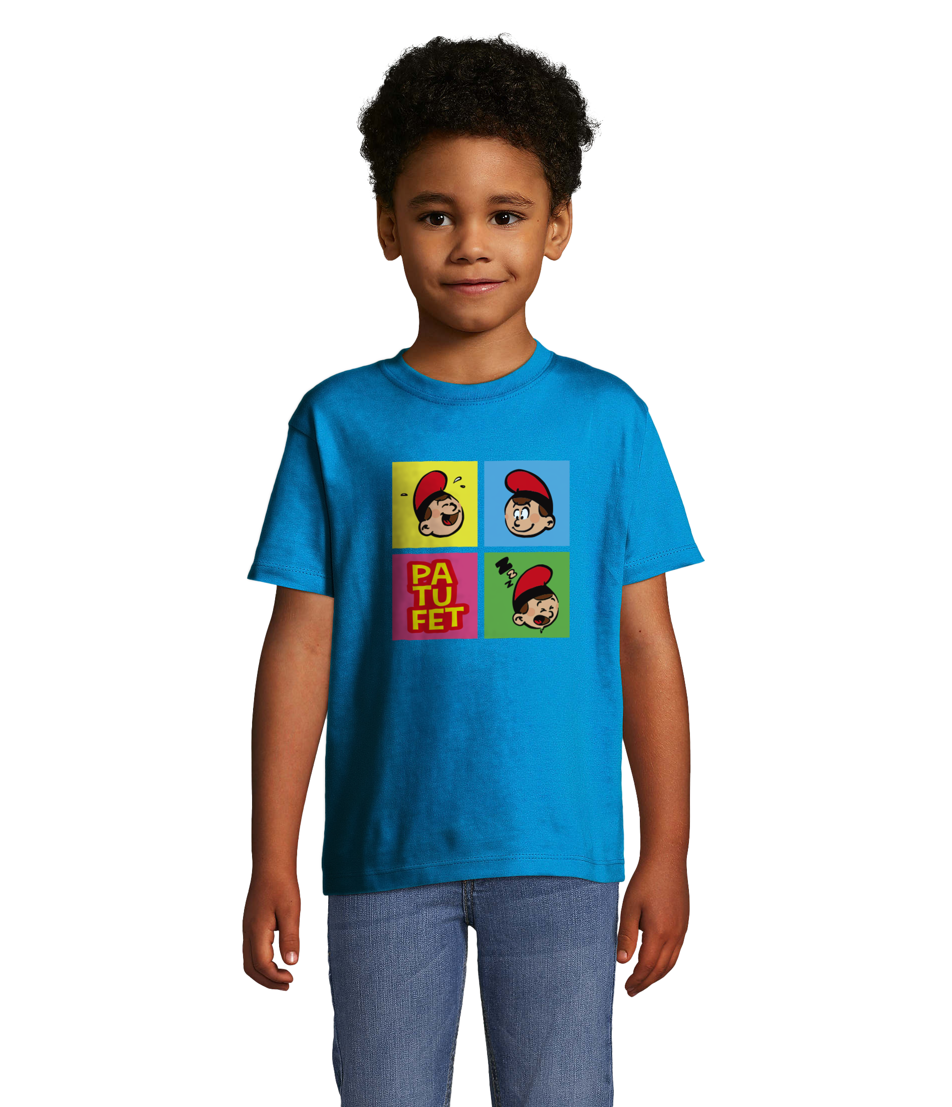 T-shirt Patufet Humeurs Warhol bleu