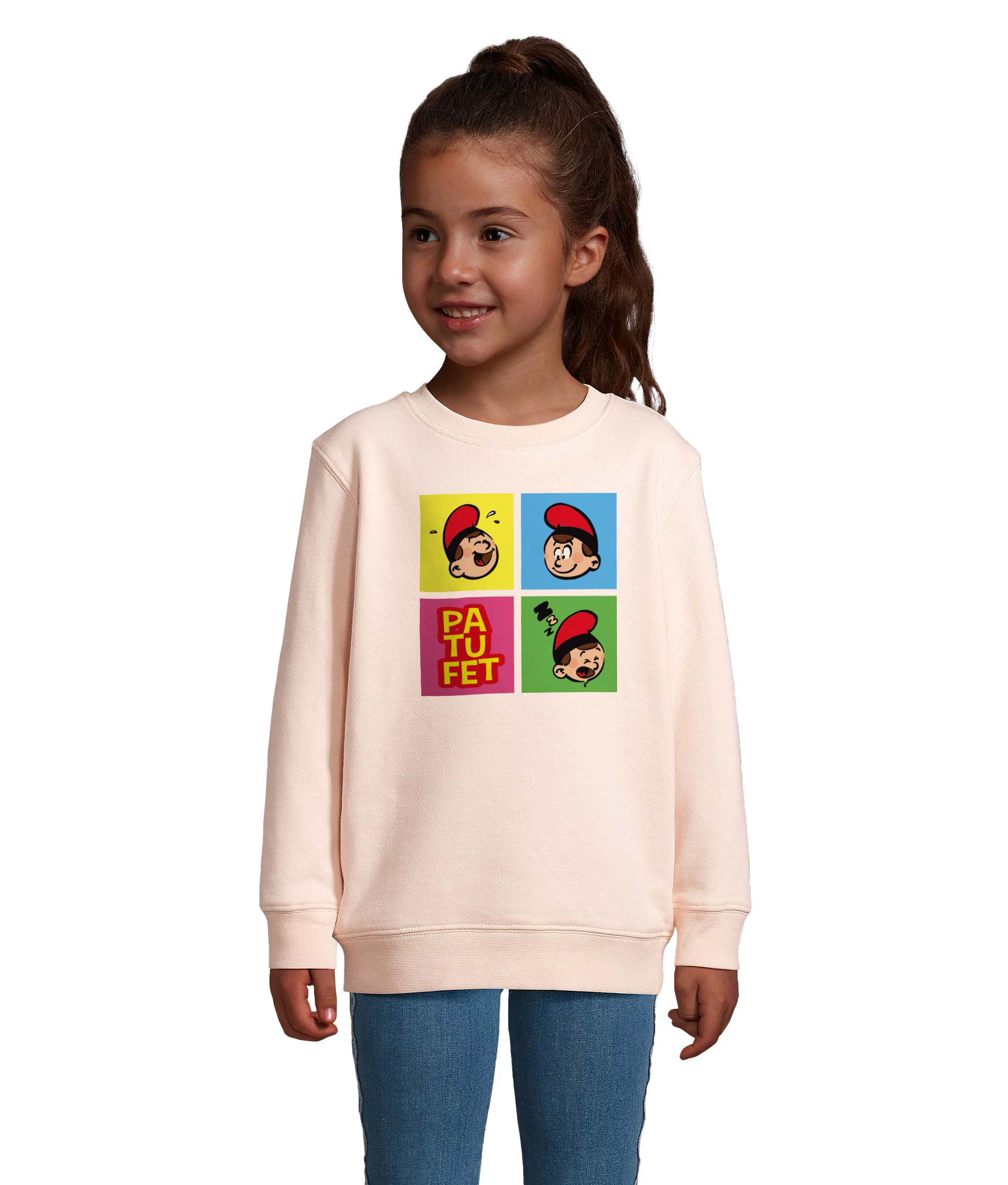 Sweat Col Rond Patufet Humeurs Warhol rose